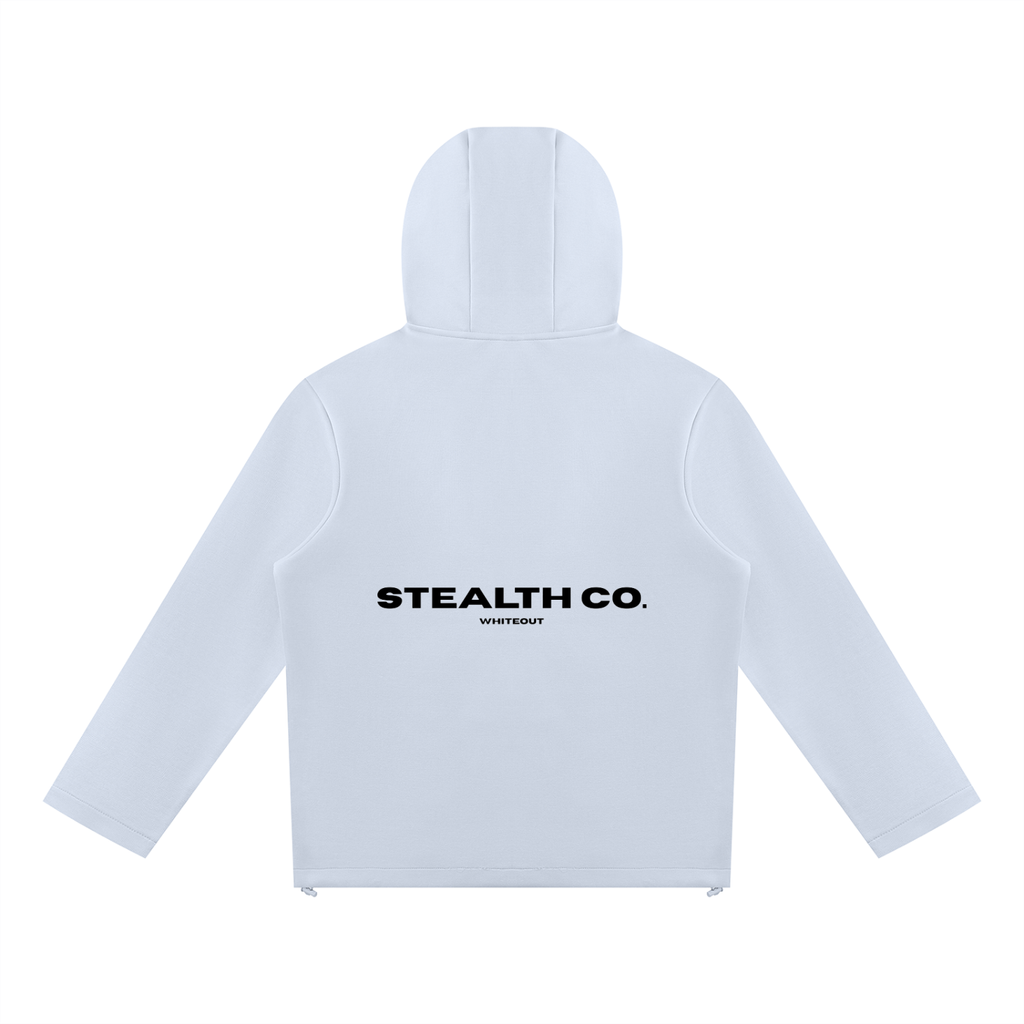 Stealth Co. Whiteout Full Zip-Up Hoodie