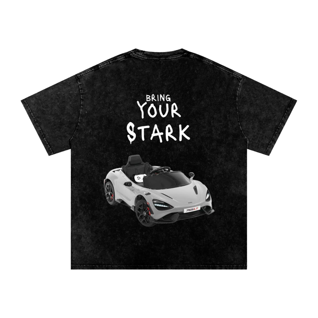 Stealth Blackout Snow Washed Cotton T-Shirt