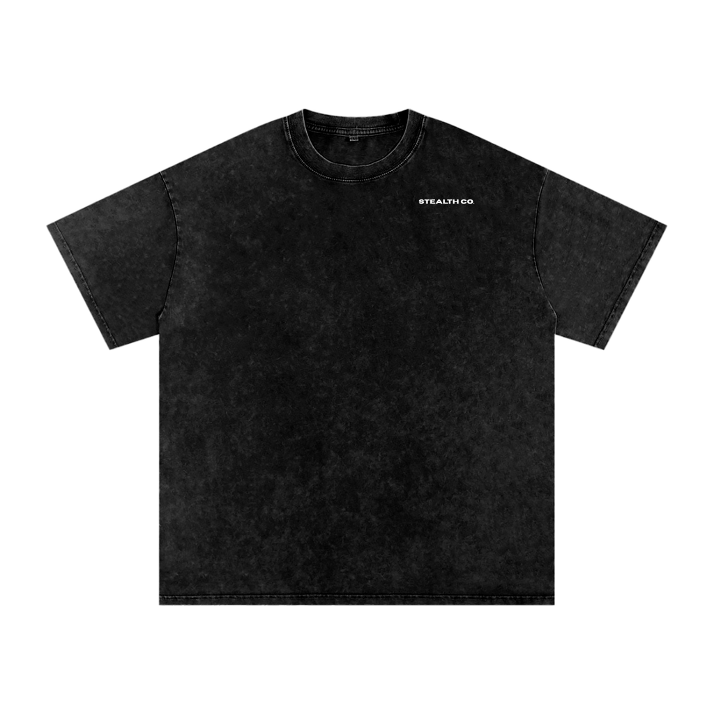 Stealth Blackout Snow Washed Cotton T-Shirt