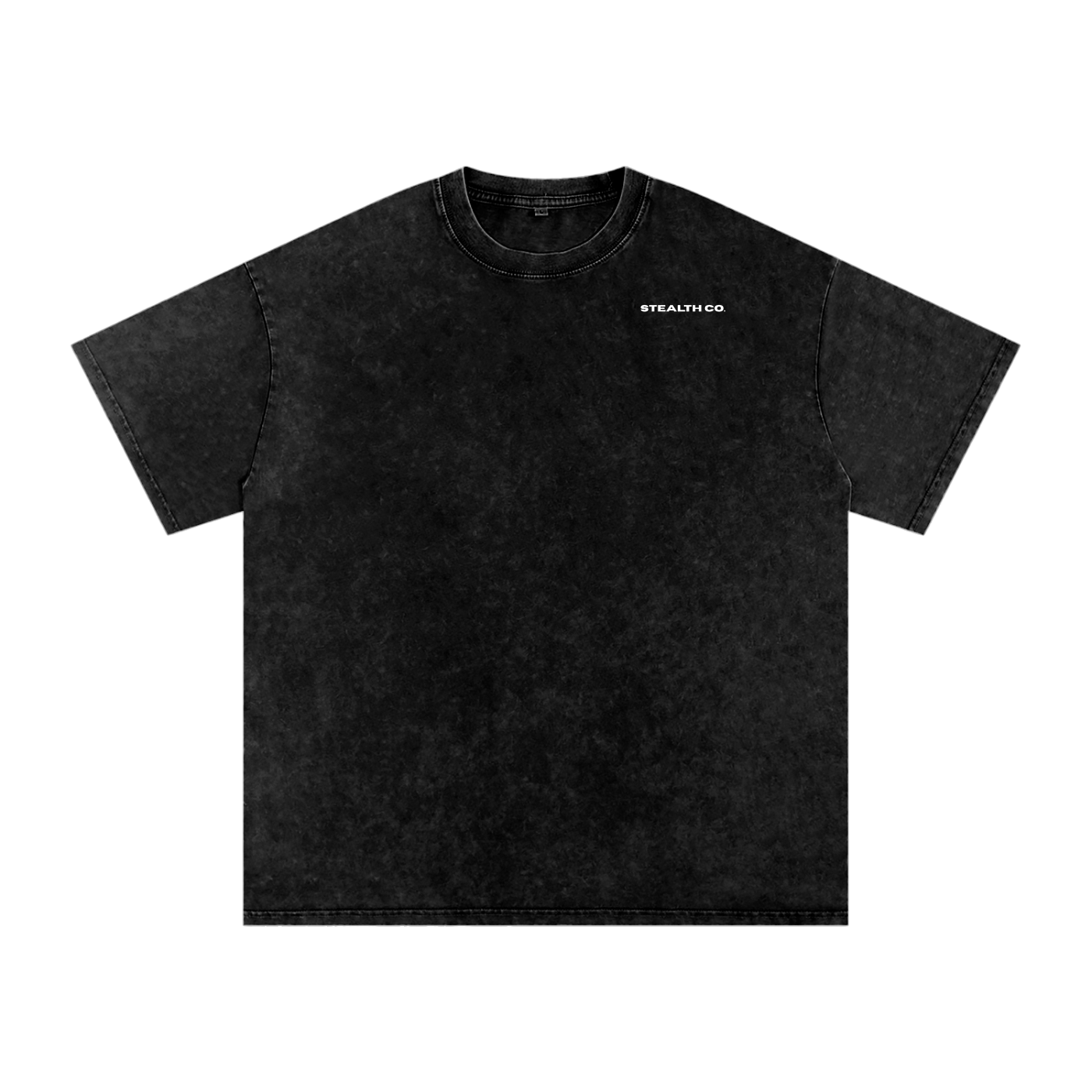Stealth Blackout Snow Washed Cotton T-Shirt